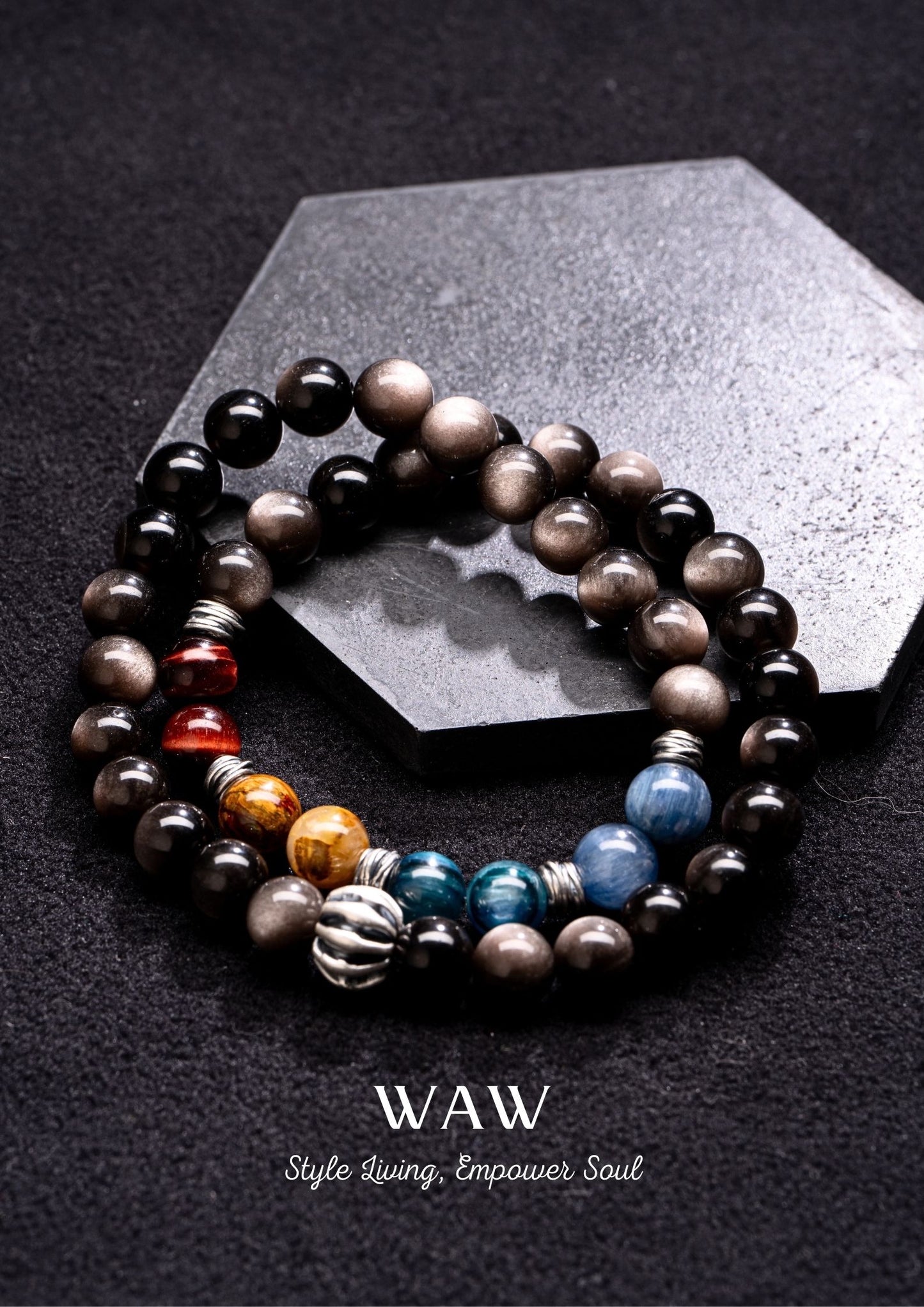 Starry Brazilian Amethyst Wealth & Wisdom Bracelet