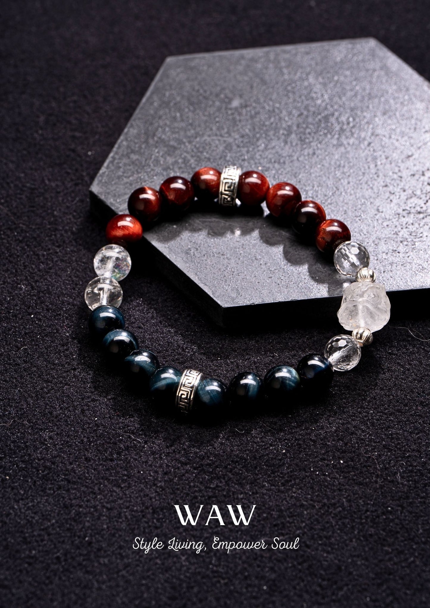 Red-Blue Tiger Eye New Beginnings & Protection Bracelet