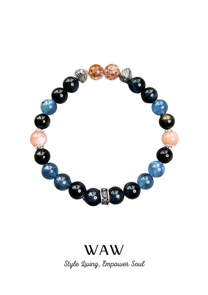 Black Devil Aquamarine Wealth & Career Bracelet