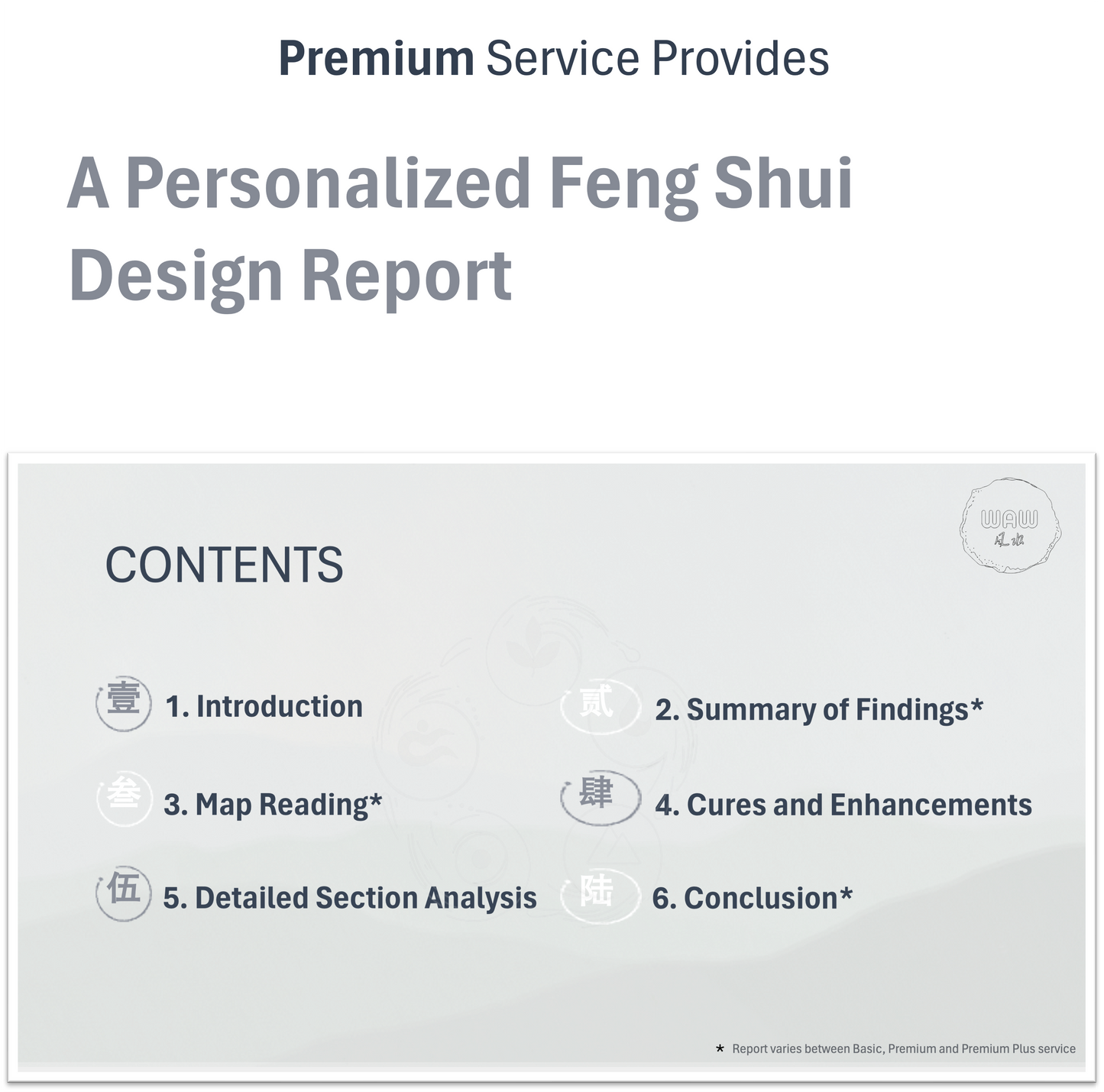 Tailored premium Feng Shui reports for optimizing space harmony and prosperity