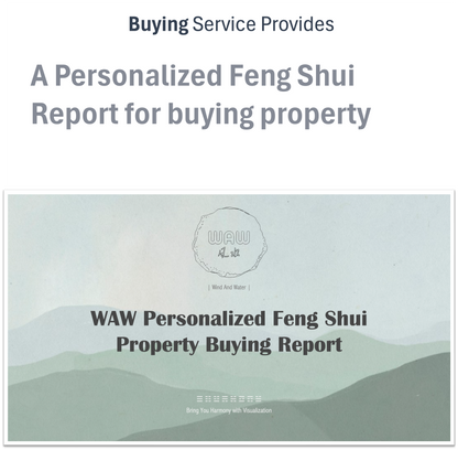 A personalized Feng Shui Design Report of buying property analysis.